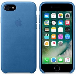 Оригинальный кожаный чехол-накладка Apple для iPhone 7/8, цвет «синее море»  (MMY42ZM/A) - фото 16252