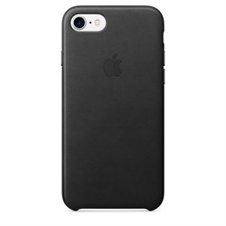 Оригинальный кожаный чехол-накладка Apple для iPhone 7/8, цвет «черный» (MMY52ZM/A) - фото 16331