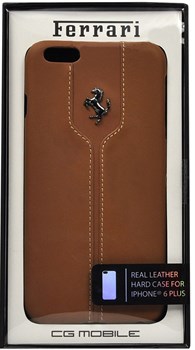 Чехол-накладка Ferrari для iPhone 6/6s plus Montecarlo Hard Camel (Цвет: Коричневый) - фото 16542