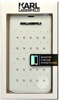 Чехол-книжка Karl Lagerfeld для iPhone 6/6s plus Trendy Booktype White (Цвет: Белый) - фото 16613