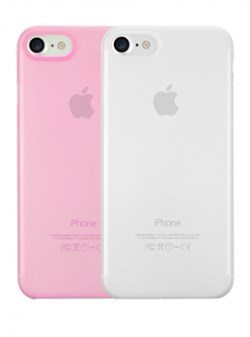 Набор из двух чехлов-накладок Ozaki 0.3 Jelly для iPhone 7/8 (Цвет: Прозрачный и Розовый) - фото 17471