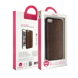 Чехол-накладка Ozaki O!coat 0.3 + Wood для iPhone 7/8 (Цвет: Тёмно-коричневый) - фото 17494
