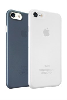 Набор из двух чехлов-накладок Ozaki 0.3 Jelly для iPhone 7/8 (Цвет: Прозрачный и Тёмно-синий) - фото 17503