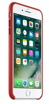 Оригинальный кожаный чехол-накладка Apple для iPhone 7 Plus/8 Plus, цвет «(PRODUCT)RED» (MMYK2ZM/A) - фото 17806