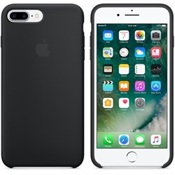 Оригинальный силиконовый чехол-накладка Apple для iPhone 7 Plus/8 Plus, цвет «чёрный цвет»  (MMQR2ZM/A) - фото 17891