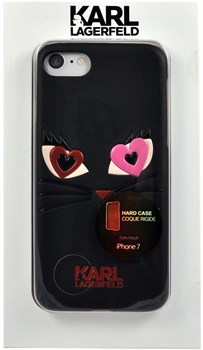 Чехол-накладка Lagerfeld iPhone 7/8 Choupette in love 2 Hard PU, цвет «черный» (KLHCP7CL2BK) - фото 18014