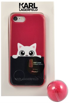 Чехол-накладка Lagerfeld iPhone 7/8 K-Peek A Boo Hard TPU, цвет «розовый» (KLHCP7PABPI) - фото 18052
