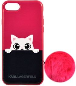 Чехол-накладка Lagerfeld iPhone 7/8 K-Peek A Boo Hard TPU, цвет «розовый» (KLHCP7PABPI) - фото 18098