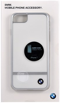 Чехол-накладка BMW для iPhone 7/8 Signature Aluminium stripe Hard PC+alumin , цвет «белый» (BMHCP7ASWH) - фото 18537