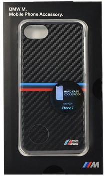 Чехол-накладка BMW для iPhone 7/8 M-Collection Carbon inspiration Hard PU , цвет «черный» (BMHCP7MSSCA) - фото 18546