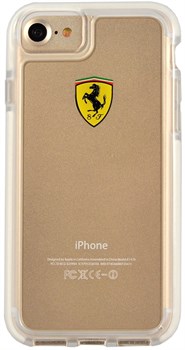 Чехол-накладка Ferrari для iPhone 7/8 Shockproof Hard PC Transparent, Цвет «Прозрачный» (FEGLHCP7TR) - фото 18609