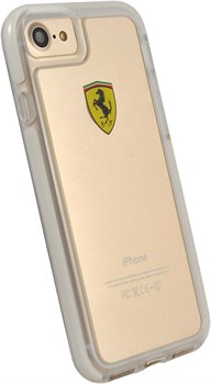Чехол-накладка Ferrari для iPhone 7/8 Shockproof Hard PC Transparent, Цвет «Прозрачный» (FEGLHCP7TR) - фото 18610