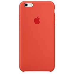 Оригинальный силиконовый чехол-накладка Apple для iPhone 6/6s цвет «оранжевый» (MKY62ZM/A) - фото 19065