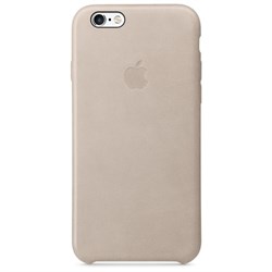 Оригинальный кожаный чехол-накладка Apple для iPhone 6/6s цвет «Телесный» (MKXV2ZM/A) - фото 19426