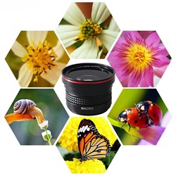 Объектив-линза Lieqi набор 2 в 1 Fisheye и макро Цвет: Чёрный (LQ-026) - фото 20254