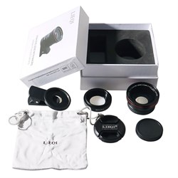 Объектив-линза Lieqi набор 2 в 1 Fisheye и макро Цвет: Чёрный (LQ-026) - фото 20256