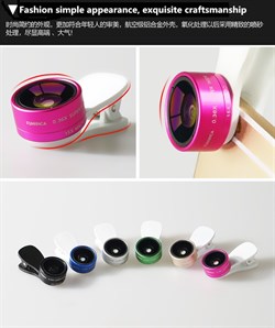 Объектив-линза Lieqi набор 2 в 1 Цвет: Макро и широкоугольная Цвет: Чёрный (F-515) - фото 20495