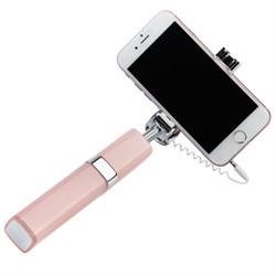 Монопод Noosy Lipstick Selfie Stick (дизайн "Губная помада", цвет "розовый") - BR14 - фото 22664
