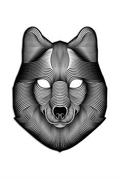 Крутая светодиодная маска с датчиком звука GeekMask Shadow Wolf  (GM-WLF) - фото 24190