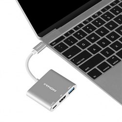 Адаптер-хаб MOMAX Elite Type C Multi-Media Hub, цвет "серебрянный" (DHC4S) - фото 24216