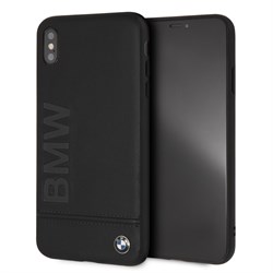 Чехол-Накладка BMW iPhone XS Max Signature Logo imprint Hard Leather "Black" (BMHCI65LLSB) - фото 24827
