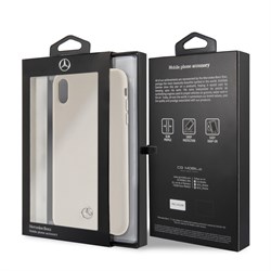 Чехол-Накладка Mercedes iPhone XS Max Silicone line Hard, "Beige" (MEHCI65SILBE) - фото 25187