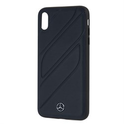 Чехол-Накладка Mercedes iPhone XS Max New Organic I Hard Leather, "Blue" (MEHCI65THLNA) - фото 25227