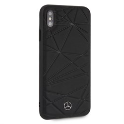Чехол-Накладка Mercedes iPhone XS Max Twister Hard Leather, "Black" (MEPERHCI65QGLBK) - фото 25244