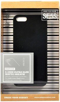 Чехол-накладка Uniq Bodycon для iPhone 5/5S/SE (цвет "черный") (IPSEHYB-BDCBLK) - фото 25709