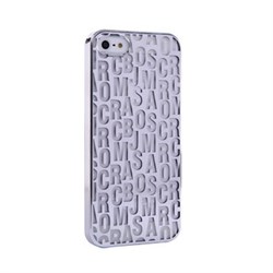 Пластиковый дизайн чехол-накладка Marc Jacobs Silver для iPhone 5