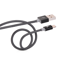 Кабель для iPhone/iPad HOCO Apple Two Metall Carbon Cable 120см - фото 7200