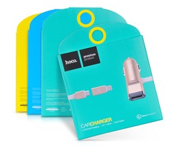 Автомобильное зарядное устройство Hoco UCL01 с кабелем Lightning+MicroUSB и доп. USB-входом - фото 7236