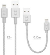 Кабель Mixberry Lightning - USB 2 кабеля 1.2/0.15м (Цвет: Серый)