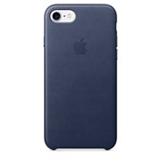 Оригинальный кожаный чехол-накладка Apple для iPhone 7/8, цвет «темно-синий» (MMY32ZM/A)