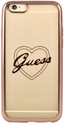 Чехол-накладка Guess для iPhone 6/6S SIGNATURE HEART Hard TPU Rose gold (Цвет: Розовое золото)