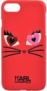Чехол-накладка Lagerfeld iPhone 7/8 Choupette in love 2 Hard PU, цвет «красный» (KLHCP7CL2RE)