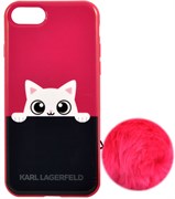 Чехол-накладка Lagerfeld iPhone 7/8 K-Peek A Boo Hard TPU, цвет «розовый» (KLHCP7PABPI)