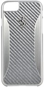 Чехол-накладка Ferrari для iPhone 7/8 GT Experience Hard Carbon-Aluminium Silver, Цвет «Серебряный» (FERCHCP7SI)