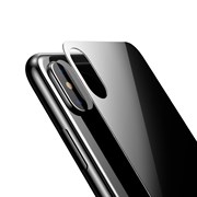 Заднее защитное закаленное стекло для Apple iPhone X, цвет "черный"