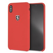 Чехол-Накладка Ferrari iPhone XS Max Heritage W Hard Leather "Red" (FEHDEHCI65RE)