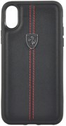 Чехол-Накладка Ferrari iPhone X/XS Heritage W Hard Leather, &quot;Black&quot; (FEHDEHCPXBK)