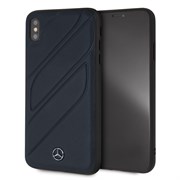 Чехол-Накладка Mercedes iPhone XS Max New Organic I Hard Leather, &quot;Blue&quot; (MEHCI65THLNA)