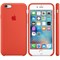 Оригинальный силиконовый чехол-накладка Apple для iPhone 6/6s цвет «оранжевый» (MKY62ZM/A) - фото 19066