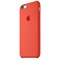 Оригинальный силиконовый чехол-накладка Apple для iPhone 6/6s цвет «оранжевый» (MKY62ZM/A) - фото 19070