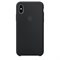 Оригинальный силиконовый чехол-накладка Apple для iPhone X, цвет черный  (MQT12ZM/A) - фото 22895