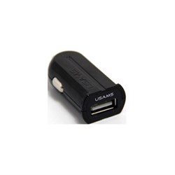 Автомобильный адаптер питания USAMS Mini 2.1A, на 1 USB (US21CCB01) - фото 12019