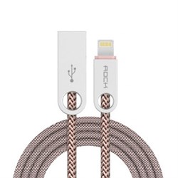 Кабель Rock Cobblestone Lightning-USB Round Cable 100 см  - фото 14528
