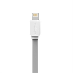 Кабель Rock Lightning-USB Safe Charge Speed Data Cable 32см лапша - фото 14537