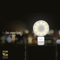 LED фонарик Rock Omi Phone Light для селфи iPhone - фото 14598