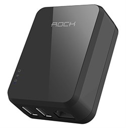Сетевое зарядное устройство с функцией Wi-Fi роутера Rock Tank Travel Charger 3.4A 2USB/RJ45  ROT0711 (Цвет: Чёрный) - фото 15124